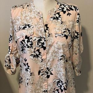Calvin Klein Women’s Floral Button up Blouse